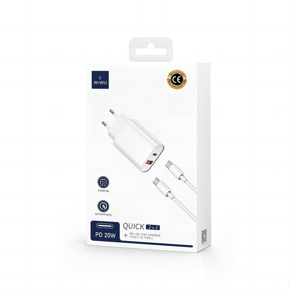 Wiwu Wi-U002 Quick Hızlı Şarj Başlığı Type-C to Type-C PD 20W Kablolu Şarj Seti Wiwu Wi-U002 Quick Hızlı Şarj Başlığı Type-C to Type-C PD 20W Kablolu Şarj Seti
